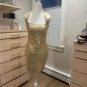 Retrofete Gold Mini Dress